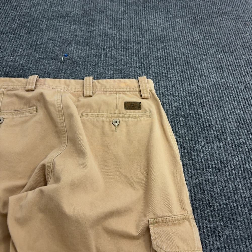 Dockers Cargo Pants Mens 34x34 Tan Cotton Flat Front Relaxed Fit Utility Style - Picture 10 of 11